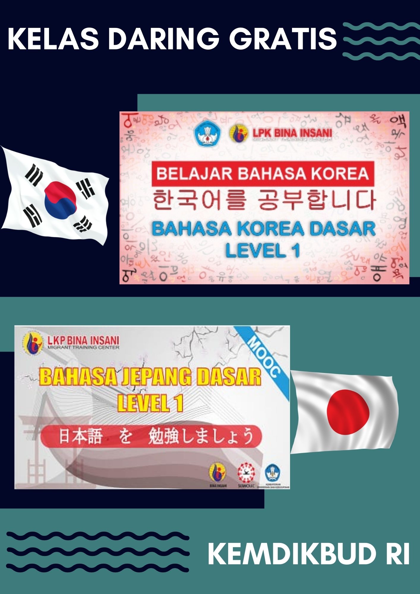 KELAS DARING BAHASA KOREA DAN JEPANG DASAR LEVEL 1 GRATIS KELAS DARING BAHASA KOREA DAN JEPANG DASAR LEVEL 1 GRATIS