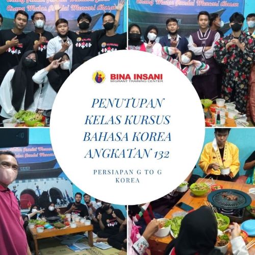 Telah Selesai Kelas Kursus Bahasa Korea Persiapan G to G Korea Angkatan 132 Bina Insani MTC Yogyakarta Telah Selesai Kelas Kursus Bahasa Korea Persiapan G to G Korea Angkatan 132 Bina Insani MTC Yogyakarta